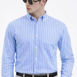 men's casual printed striped stylish latest formal shirt